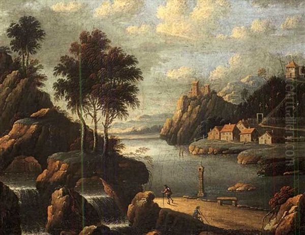 Sommerlandschaft (+ Winterlandschaft; Pair) Oil Painting by Peter Von Bemmel