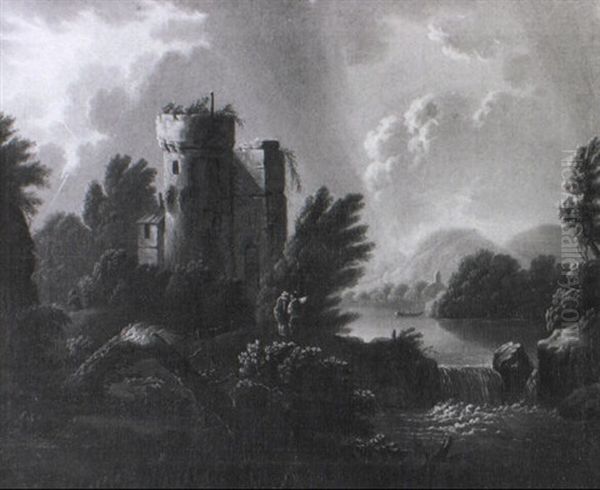 Gewitterlandschaft Oil Painting by Peter Von Bemmel