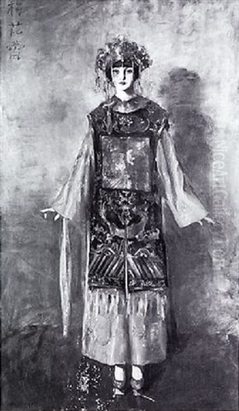 Yellow Jacket, Portrait Of Juliette Day Oil Painting by Ben Ali Haggin