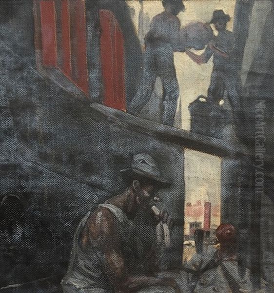 Taking A Break Oil Painting by Gerrit Beneker