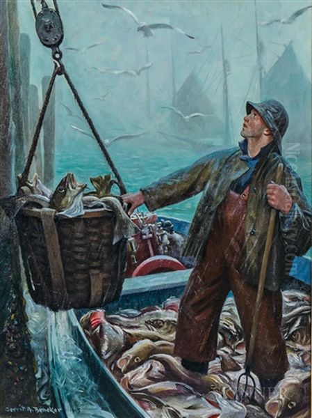 Provincetown Daily Catch Oil Painting by Gerrit Beneker