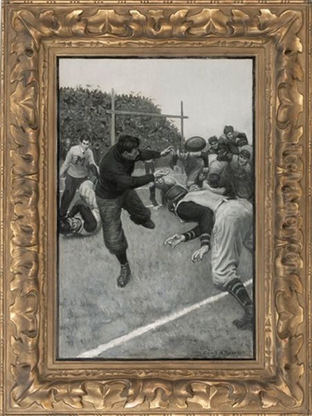 The Forward Pass Oil Painting by Gerrit Beneker