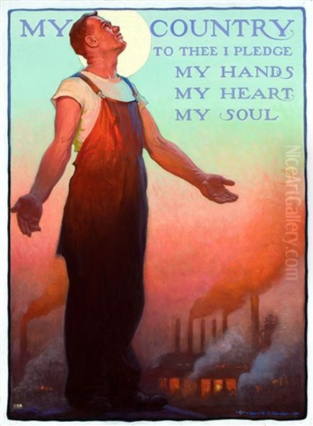 My Country Oil Painting by Gerrit Beneker