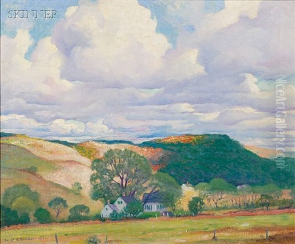 October In Long Neck/a View Of Truro, Massachusetts Oil Painting by Gerrit Beneker