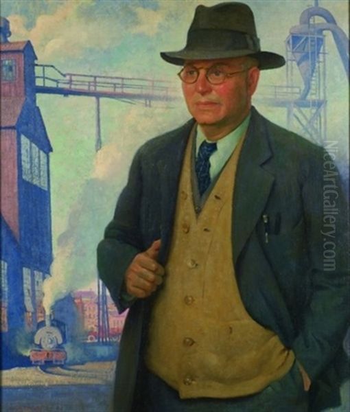 Portrait Of Theodore Wenzel Oil Painting by Gerrit Beneker