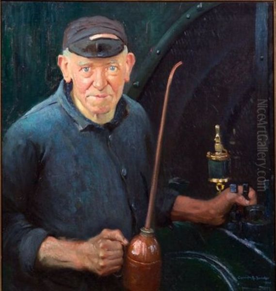 Bill Rollins, Engineer Oil Painting by Gerrit Beneker
