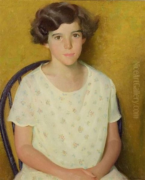 Peggie Polk Oil Painting by Gerrit Beneker