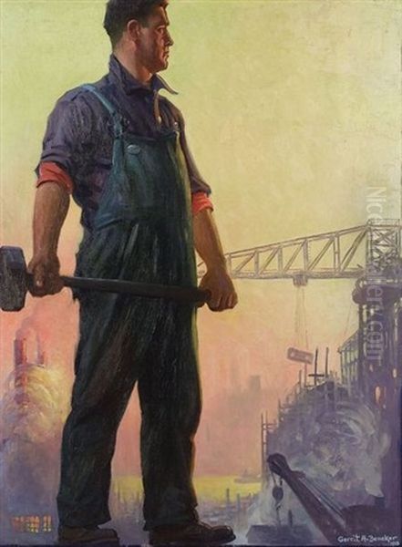 The Builder Oil Painting by Gerrit Beneker
