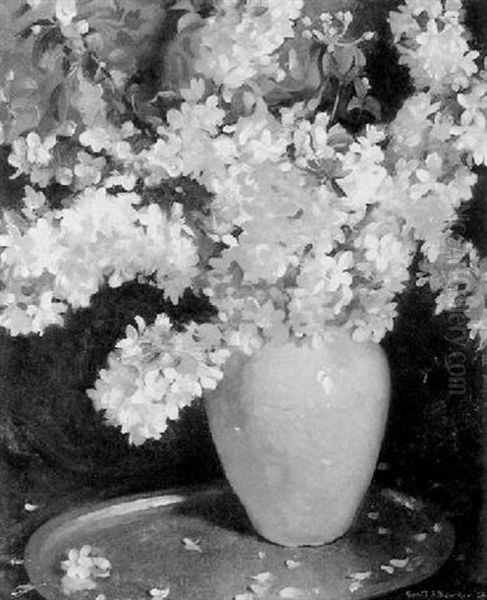 Apple Blossoms Oil Painting by Gerrit Beneker