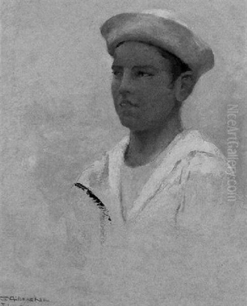 Portrait Of A Young Sailor Oil Painting by Gerrit Beneker