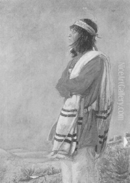 Surveying The Land Oil Painting by Gerrit Beneker