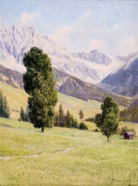 Landschaft Bei Saalfelden Oil Painting by Josef Ferdinand Benesch