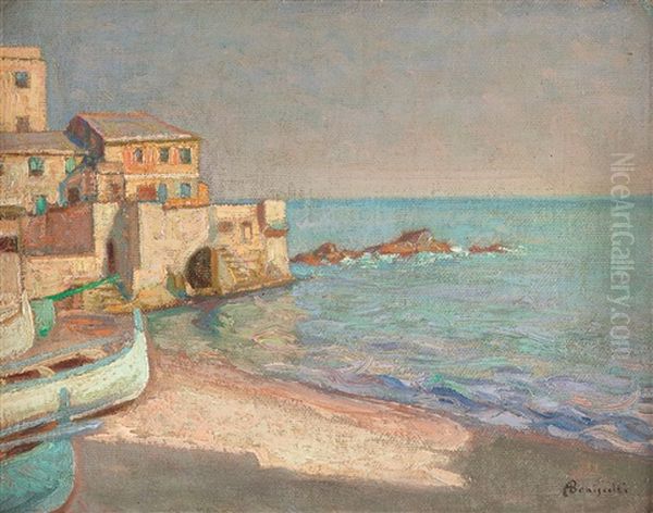 Veduta Di Boccadasse Oil Painting by Alberto Beniscelli