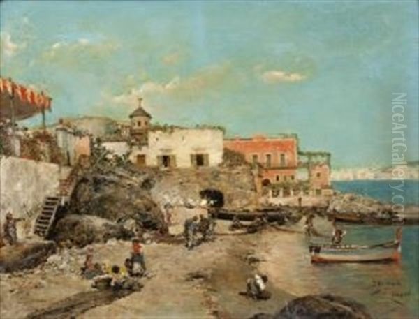 Napoli Oil Painting by Jose Benlliure Y Gil