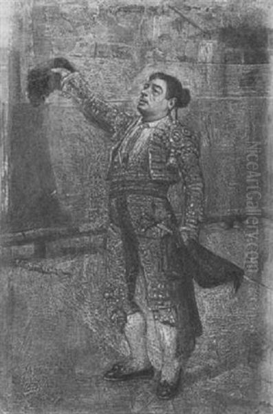 The Bullfighter's Salute Oil Painting by Jose Benlliure Y Gil