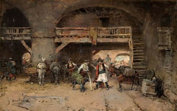 Escena Valenciana Oil Painting by Jose Benlliure Ortiz