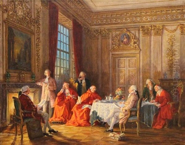 Church And State Oil Painting by Frank Moss Bennett