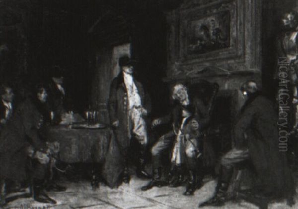 Three Generations Oil Painting by Frank Moss Bennett