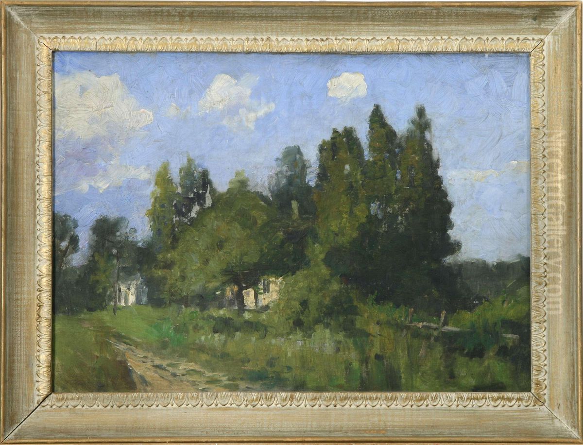 Landskapsbild Oil Painting by Gerda Maria Ahlm