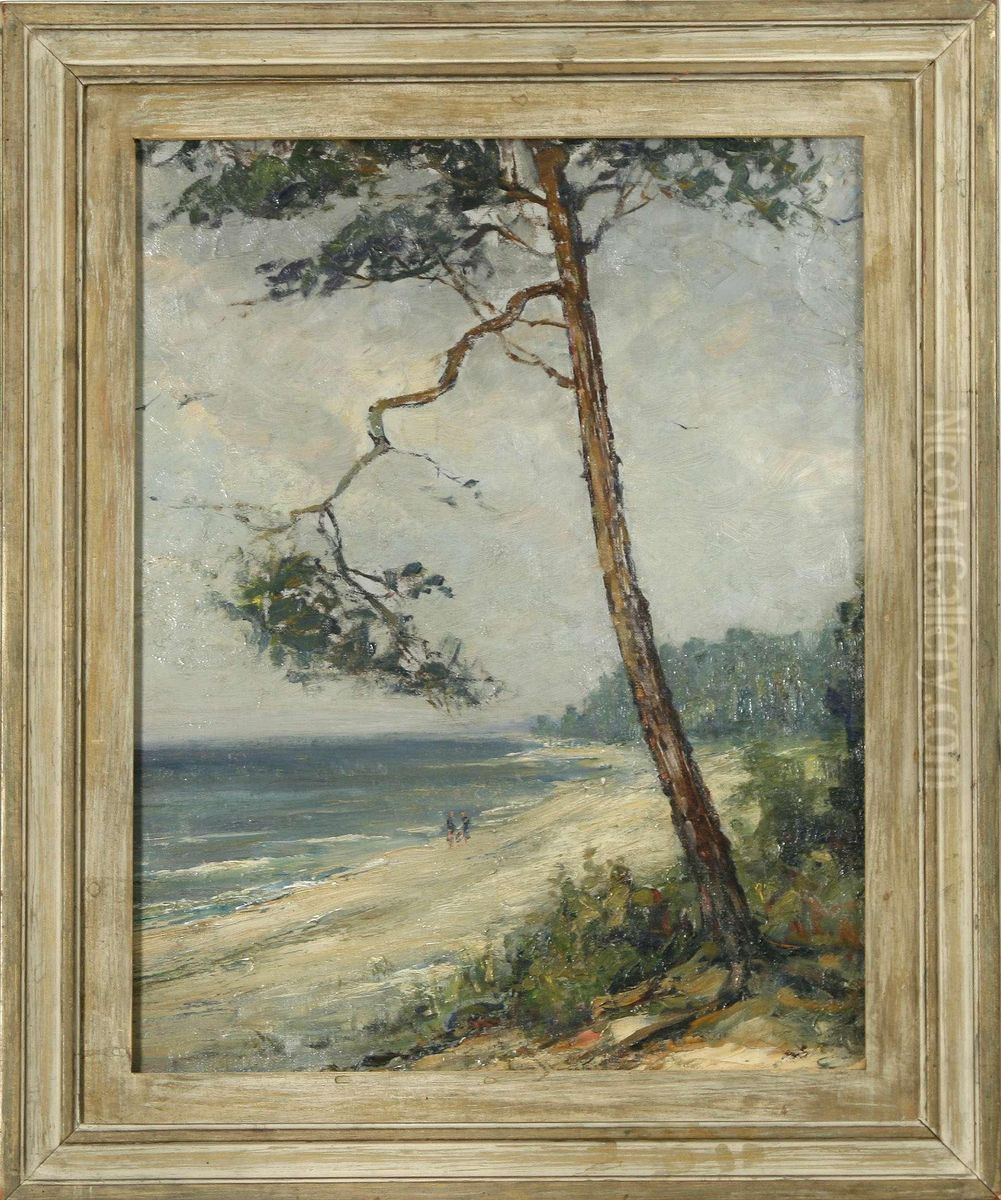 Strandbild Oil Painting by Gerda Maria Ahlm