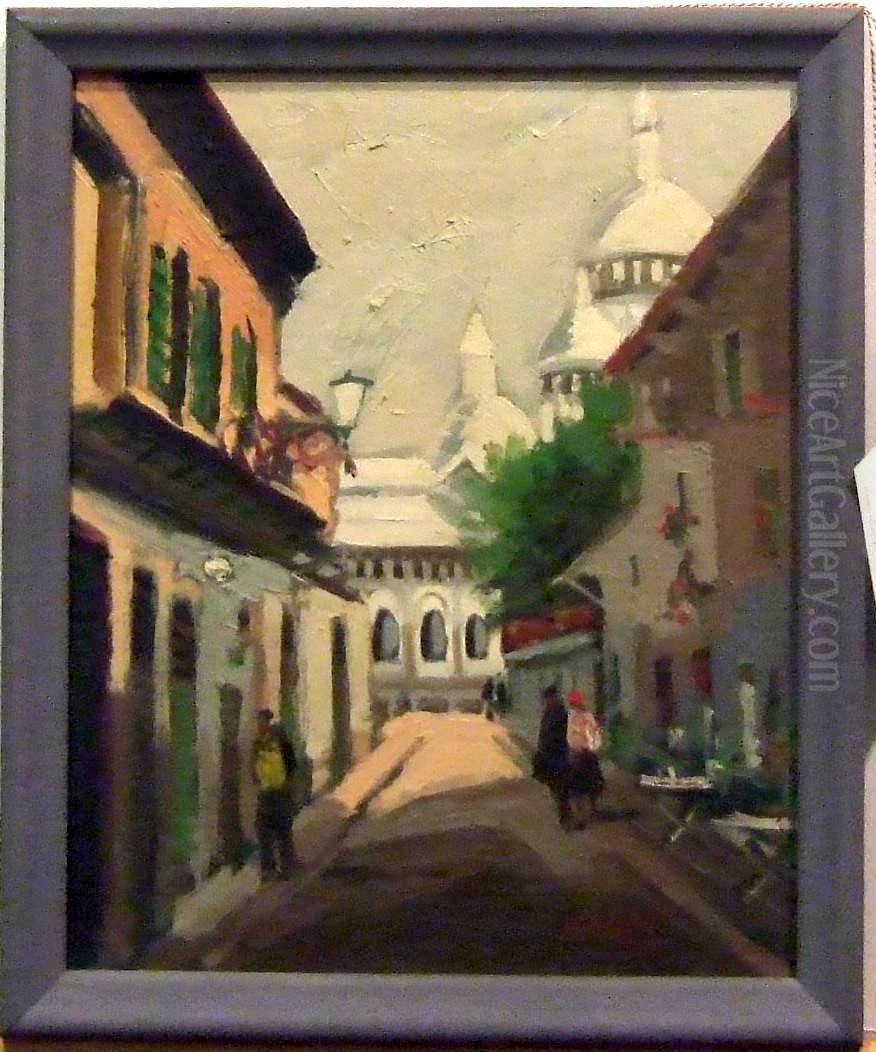 Sacre Coeur, Paris. Oil Painting by Gerda Maria Ahlm
