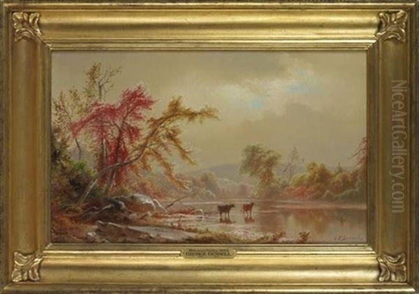 First Frost In The Delaware Valley Oil Painting by George Frederick Bensell