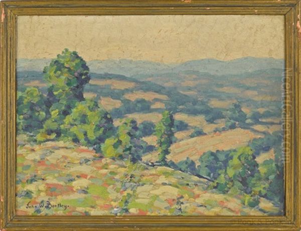Landscapes: Early Spring And Hilly Country (3 Works) Oil Painting by John William Bentley