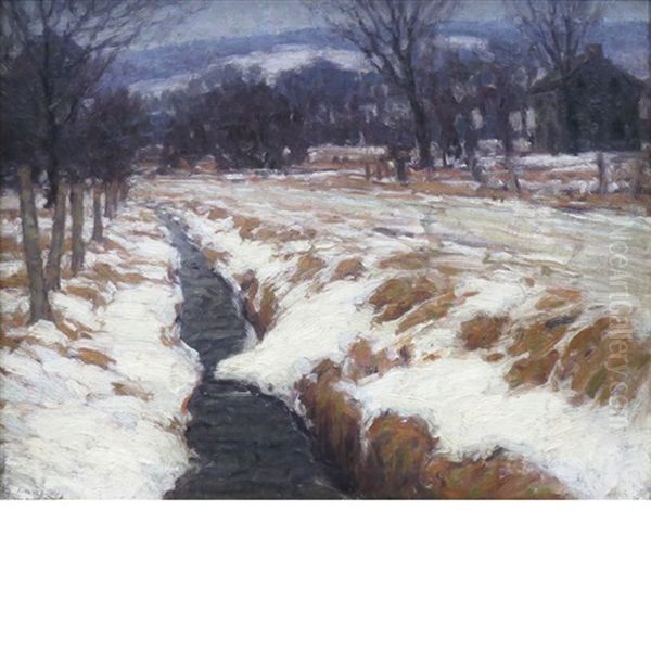 Snowy Banks Oil Painting by John William Bentley