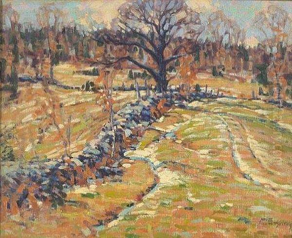 Winter Morning Oil Painting by John William Bentley