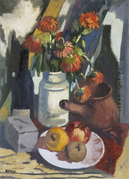 Fiori Oil Painting by Giulio Benzi