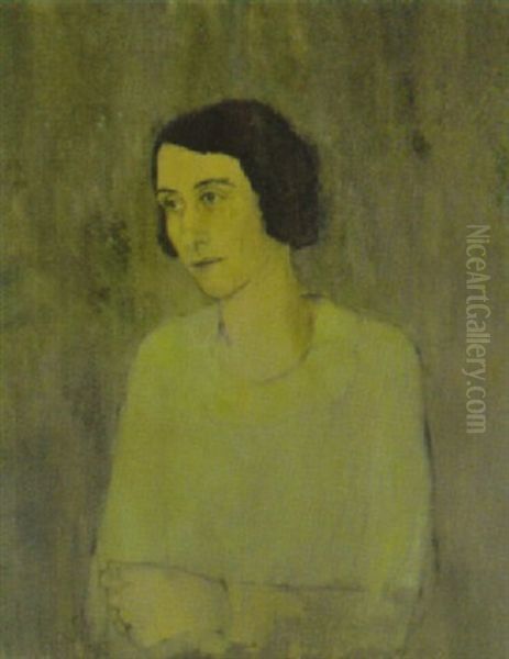 Portrait De Femme Oil Painting by Christian Berard