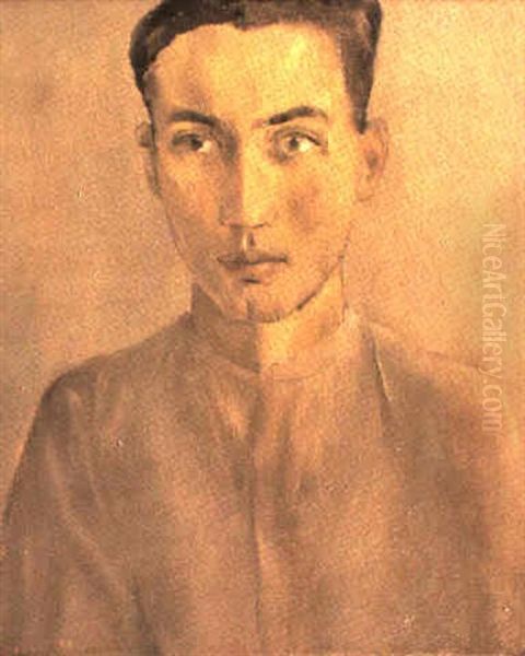 Portrait De Vladimir Augenblick Oil Painting by Christian Berard