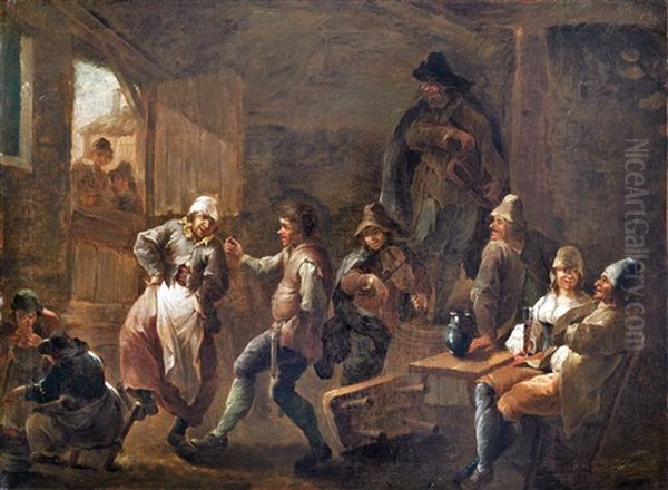 Mulatozo Parasztok Oil Painting by Nicolaes Berchem