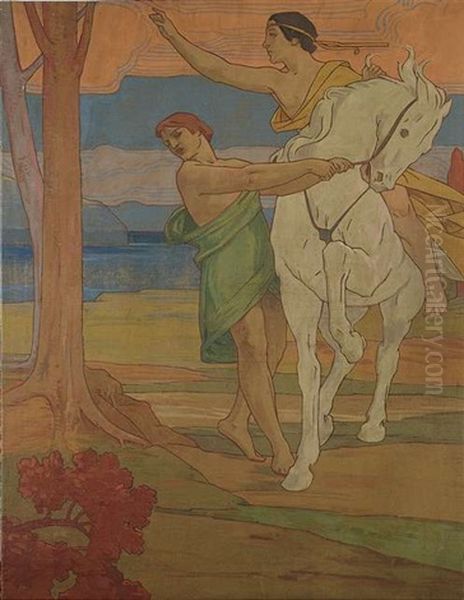 Der Abschied Oil Painting by Emile Berchmans