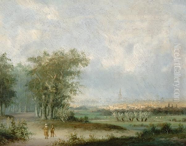 Vue De La Haye Oil Painting by Carl Eduard Ahrendts