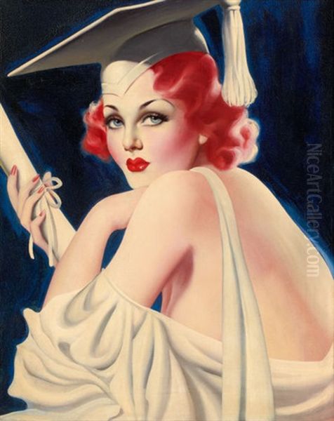 Pep Stories Cover, July Oil Painting by Earle Kulp Bergey