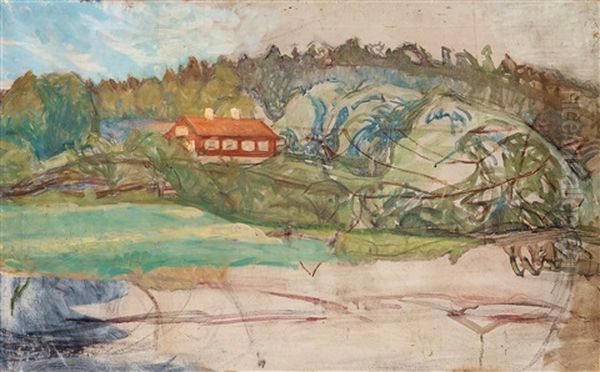 Landscape Tyreso Oil Painting by Richard Bergh