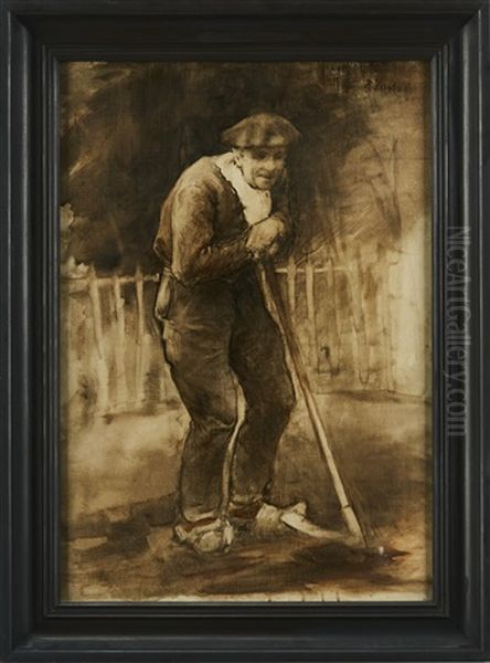 Tradgardsarbetare Oil Painting by Richard Bergh