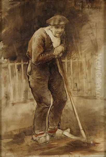 Tradgardsarbetare Fran Grez Oil Painting by Richard Bergh