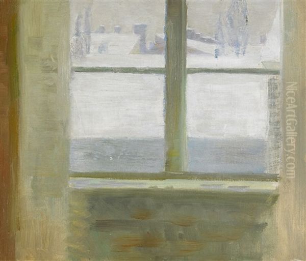Fonster Mot Vinterutsikt Oil Painting by Richard Bergh