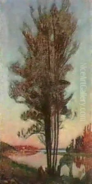 Motiv Fran Kalvfjarden,tyreso Oil Painting by Richard Bergh