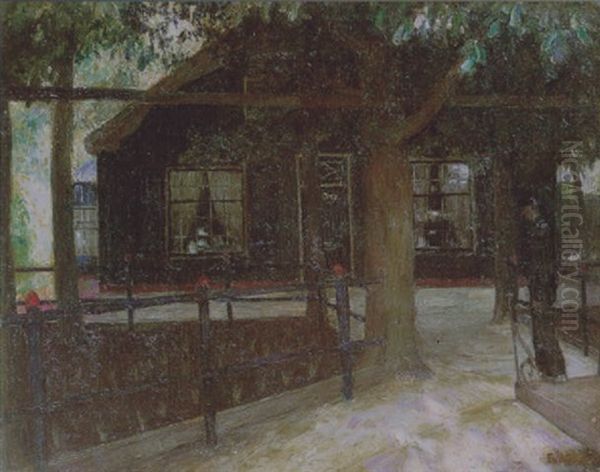 Hoeve Te Laren Oil Painting by Frits Van Den Berghe