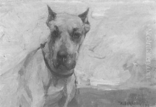 Die Dogge Casar Oil Painting by Max Bergmann