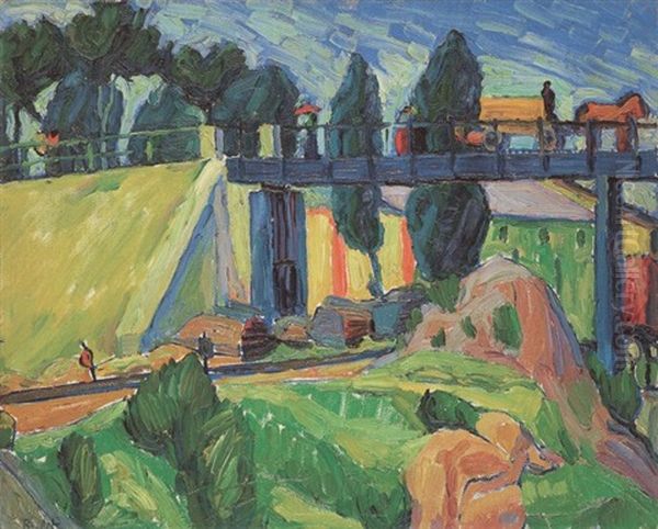 Die Blaue Brucke Oil Painting by Rudiger Berlit