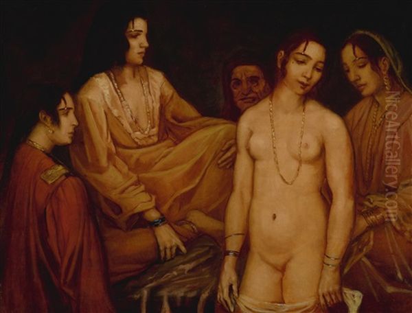 Au Harem Oil Painting by Emile Bernard