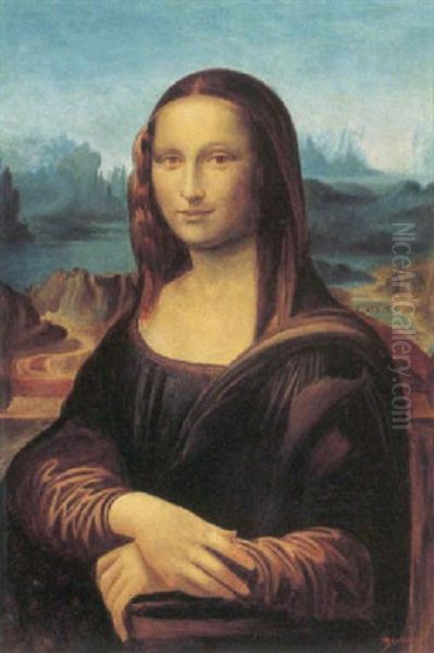 Mona Lisa Oil Painting by (Albert d'Arnoux) Bertall