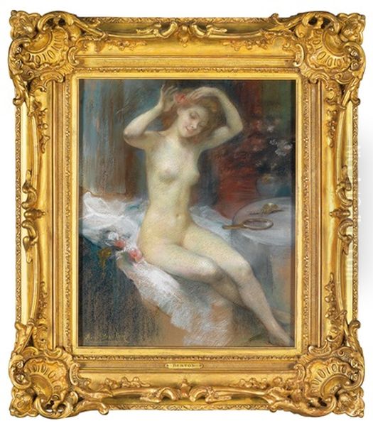 Bei Der Toilette Oil Painting by Armand Berton
