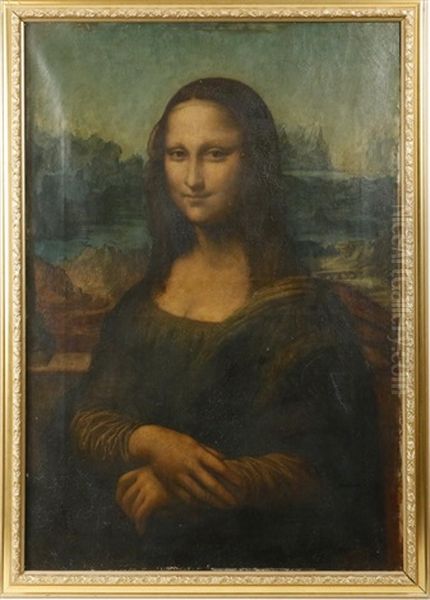 Copy Of The Mona Lisa Oil Painting by James Bertrand