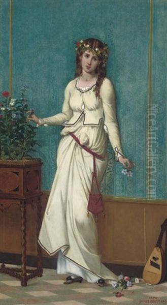 Ophelia Oil Painting by James Bertrand