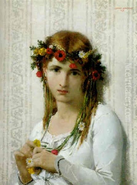 Folie D'ophelie Oil Painting by James Bertrand